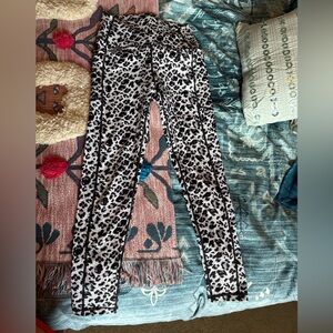 ZYIA Active Black and White Animal Print Leggings